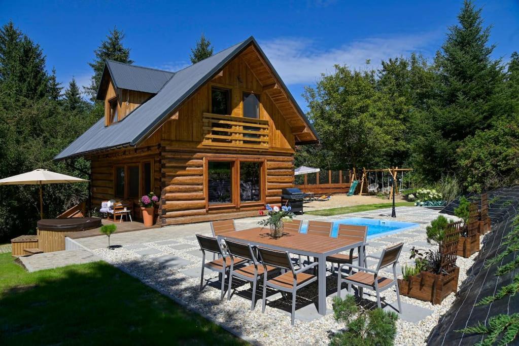 Polana Slowikowa 5 Star- Domek W Gorach Z Jacuzzi, Sauna,Basen,Ogrod Z Lasem, Kominek I Narty Stroza  Bagian luar foto